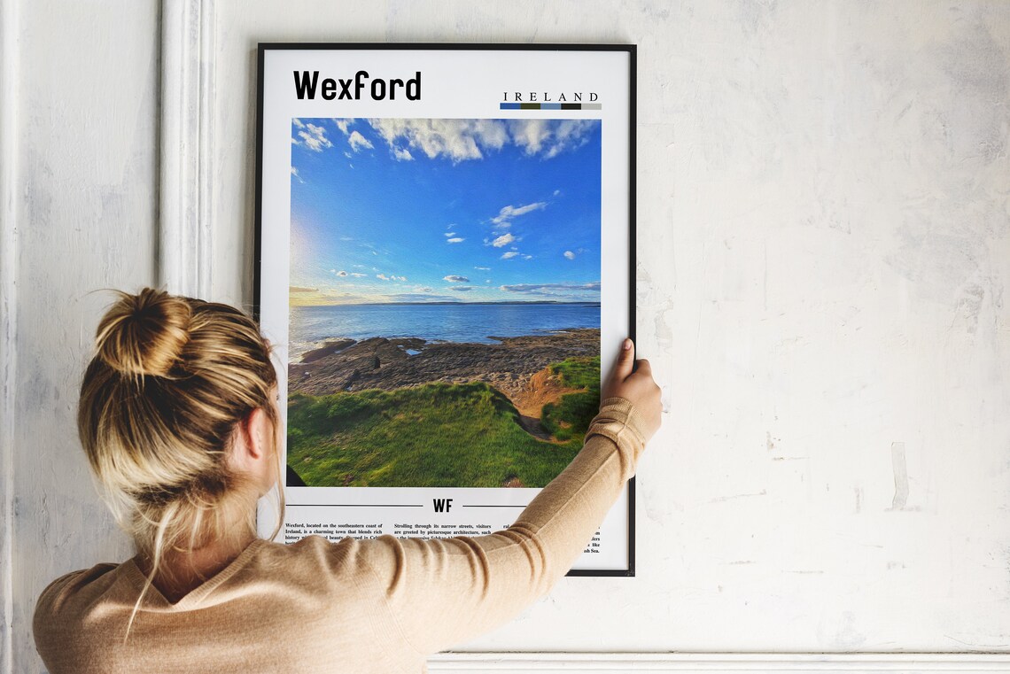 Wexford Ireland Irish Sea Rocky Coastline Photo Travel Poster - Image 2
