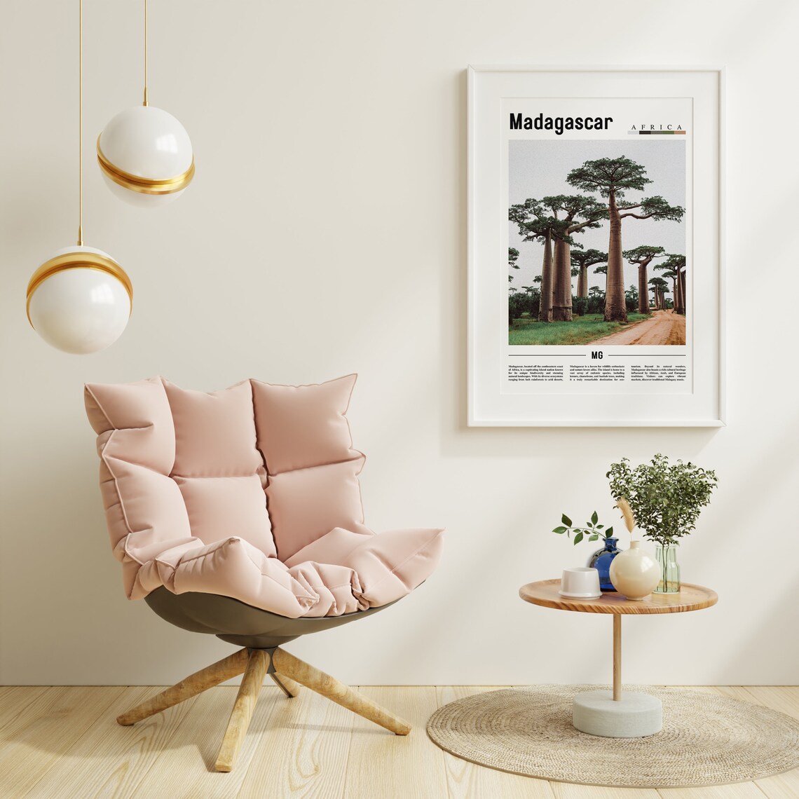 Madagascar Baobab Avenue Poster Giant Trees Dirt Road Africa Travel - Image 3