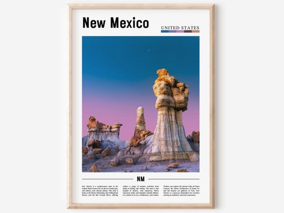 New Mexico Desert Hoodoo Rock Formations Purple Dusk Twilight Poster