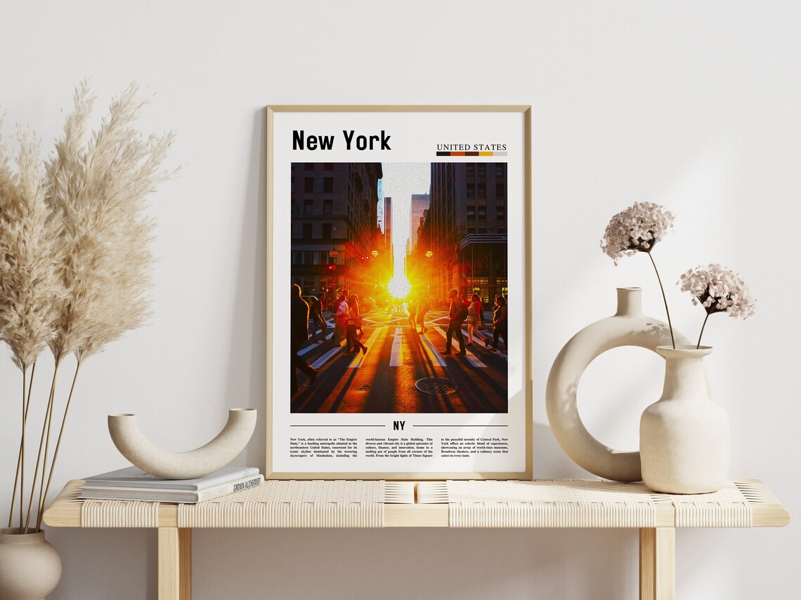 New York Manhattanhenge Golden Sunset Street Photography Poster - Image 3