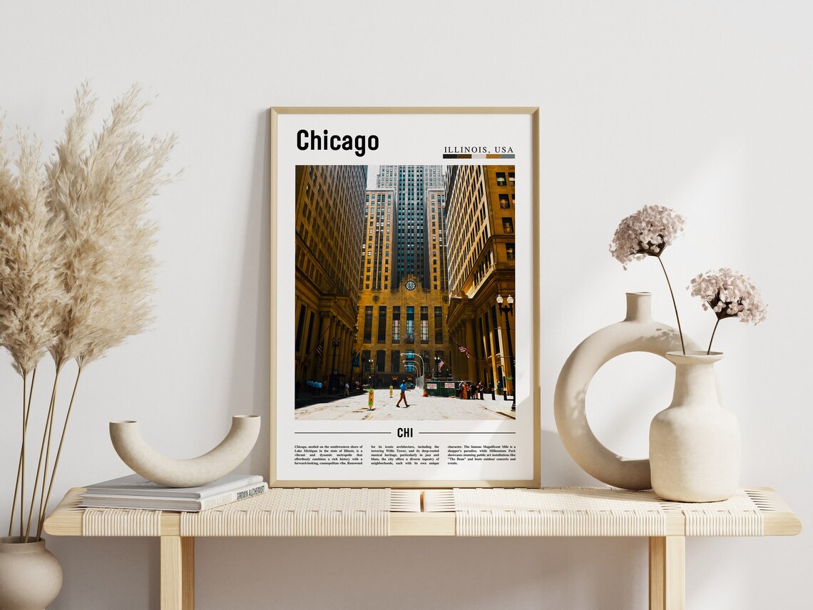 Chicago Illinois Board of Trade Street Canyon Downtown Photo Poster - Image 3