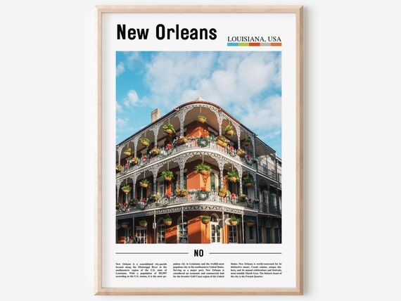New Orleans French Quarter Wrought Iron Balcony Travel Poster