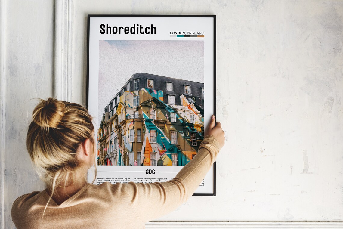 Shoreditch London Street Art Mural Colorful Building Photo Poster - Image 2