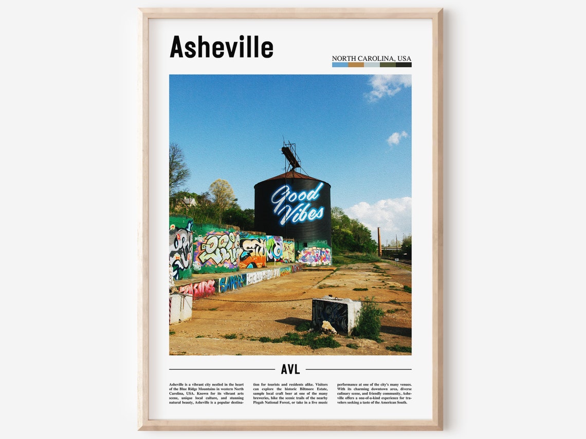 Asheville Poster Asheville Print Asheville Wall Art United States Photo United States Poster United States Print Travel Poster