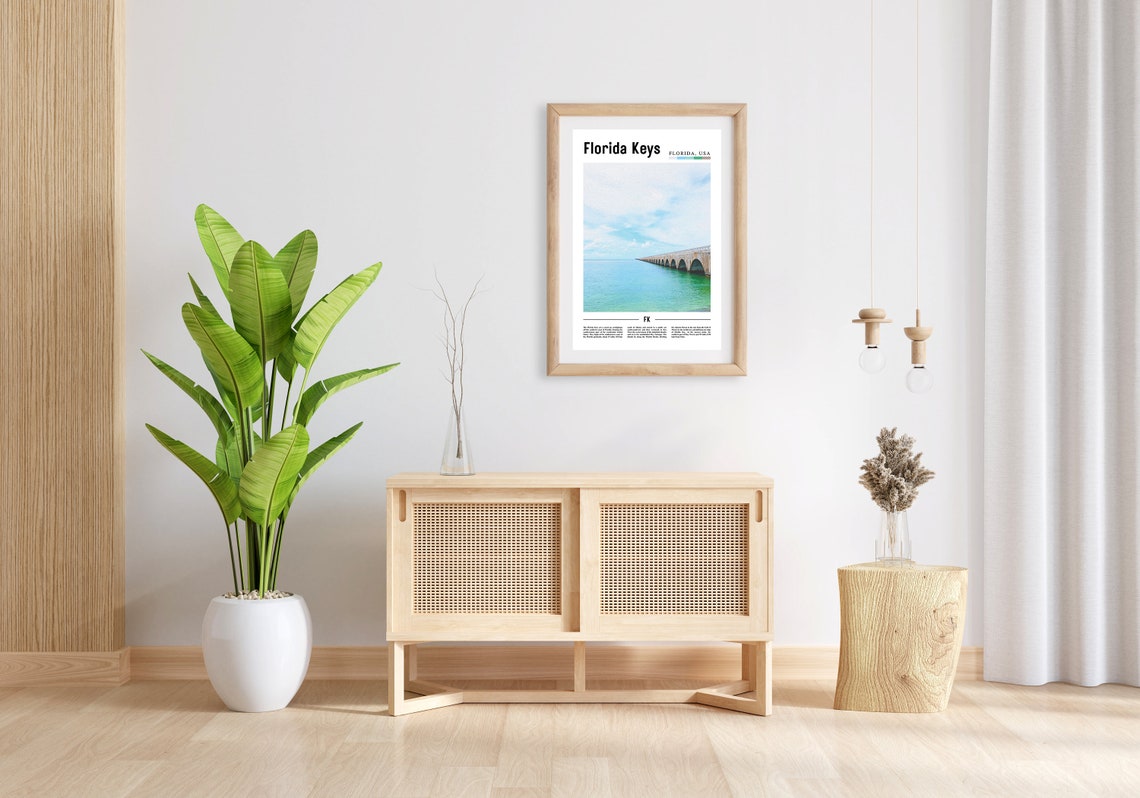 Florida Keys Print Florida Keys Poster Florida Keys Wall Art Oil Painting Poster City Print City Artwork Travel Artwork Travel Wall Art - Image 3