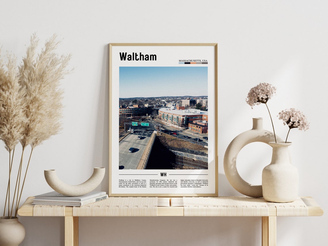 Waltham Poster Waltham Print Waltham Wall Art United States Photo United States Poster United States Print Travel Poster - Image 3
