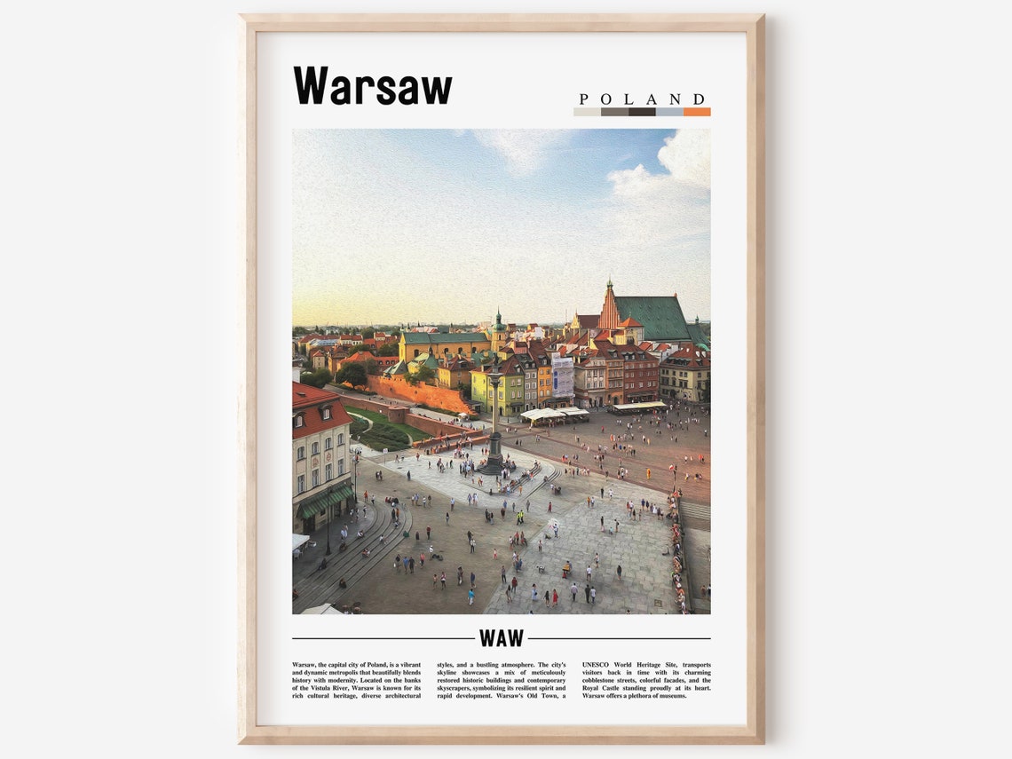 Warsaw Poster Warsaw Print Warsaw Wall Art Europe Photo Europe Poster Europe Print Travel Poster
