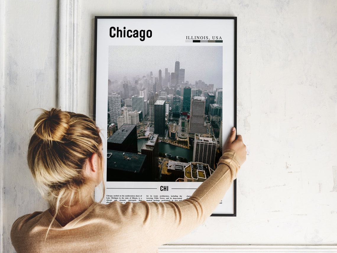 Chicago Print Chicago Poster Chicago Wall Art United States Photo United States Poster United States Print - Image 2