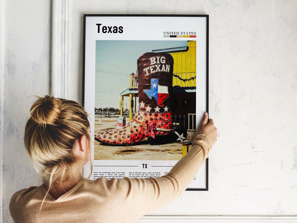 Texas Poster Texas Print Texas Wall Art Texas Photo United States Photo United States Poster United States Print - Image 2