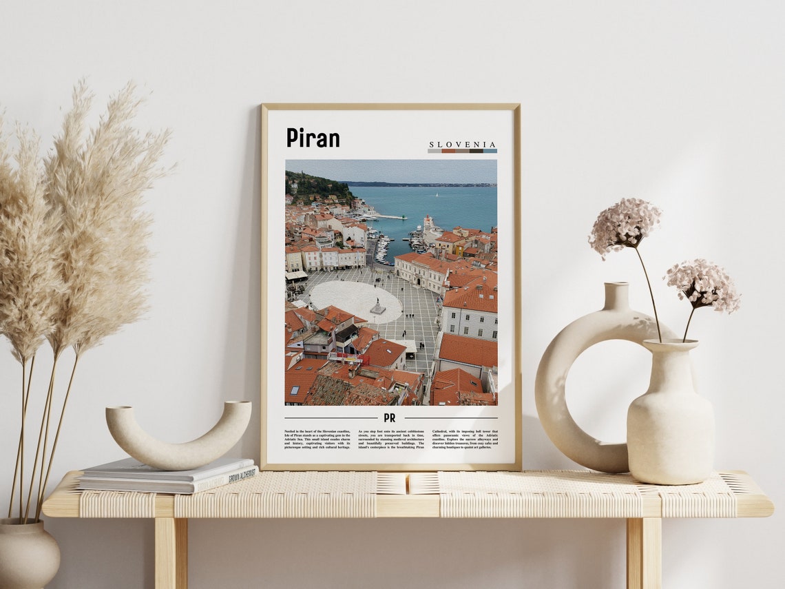 Piran Poster Piran Print Piran Wall Art Europe Photo Europe Poster Europe Print Travel Poster - Image 3