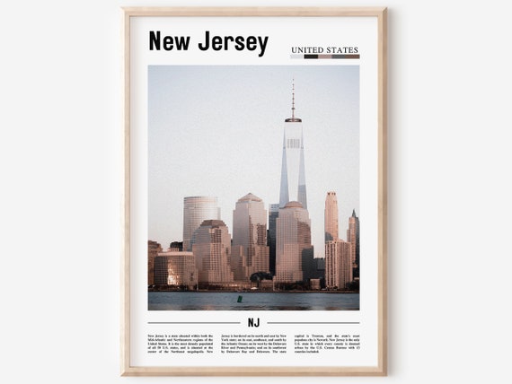 New Jersey Poster New Jersey Print New Jersey Wall Art United States Photo United States Poster United States Print Travel Poster