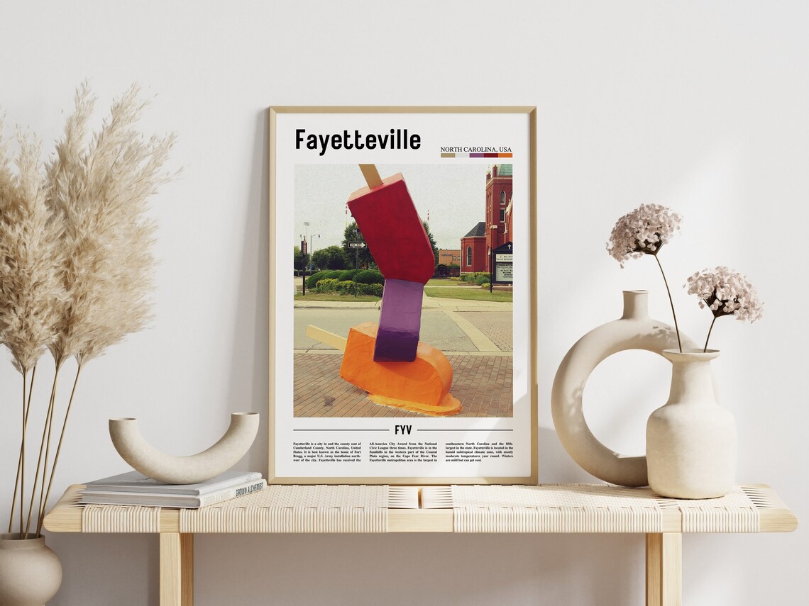 Fayetteville North Carolina Giant Popsicle Sculpture Photo Poster - Image 3
