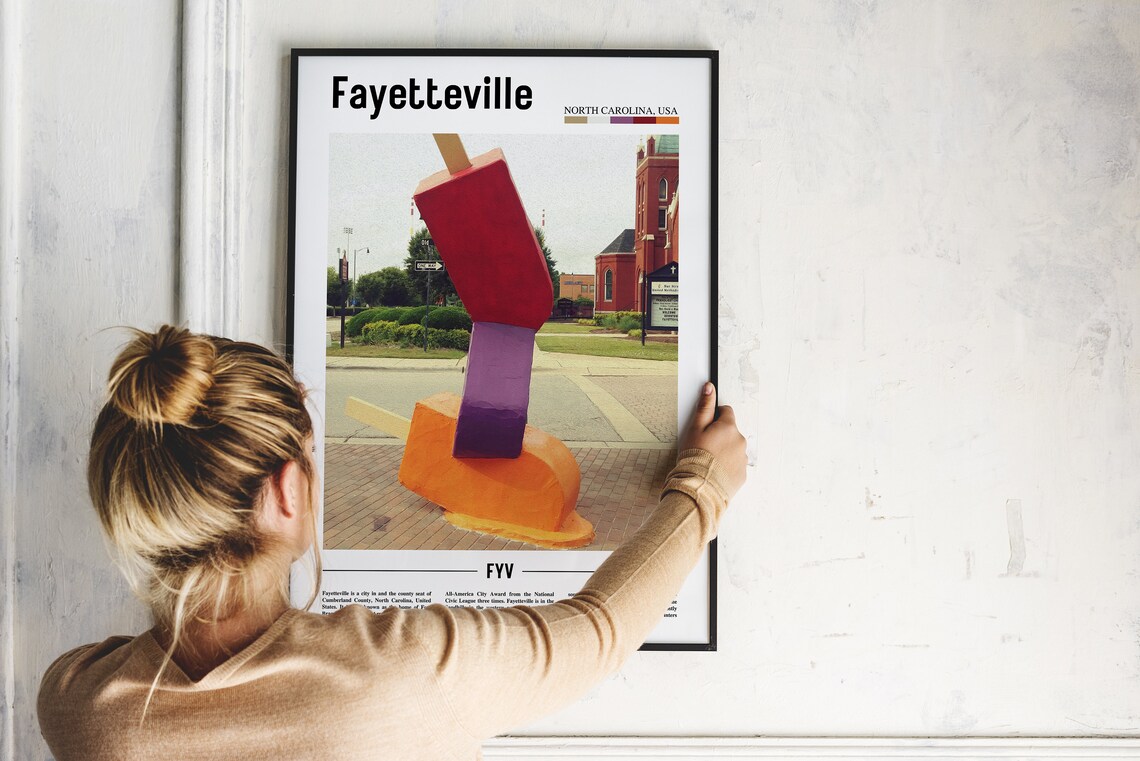 Fayetteville North Carolina Giant Popsicle Sculpture Photo Poster - Image 2
