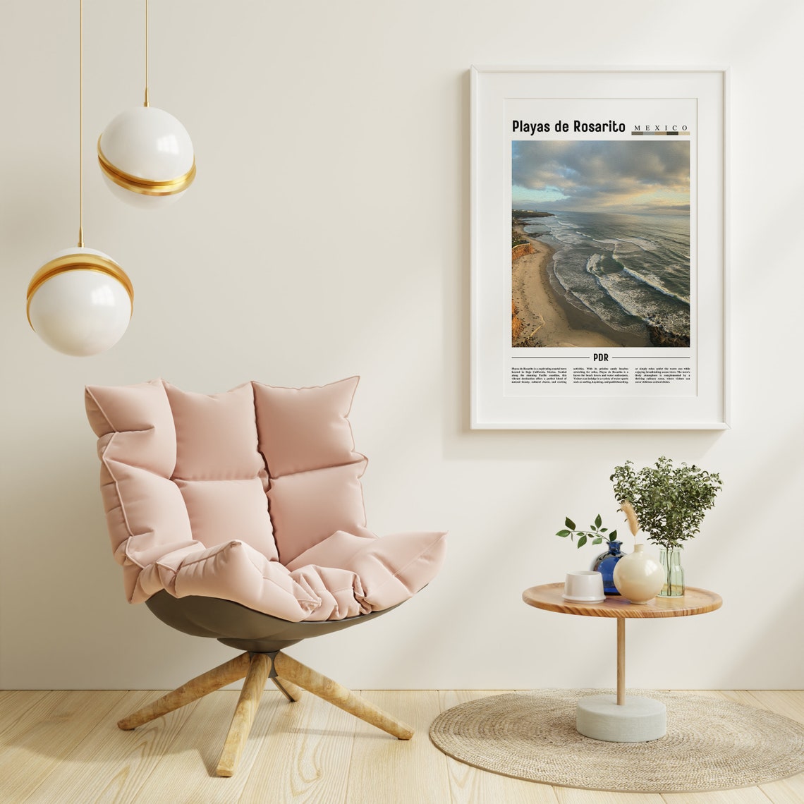 Playas de Rosarito Mexico Beach Waves Aerial Coast Photography Poster - Image 3