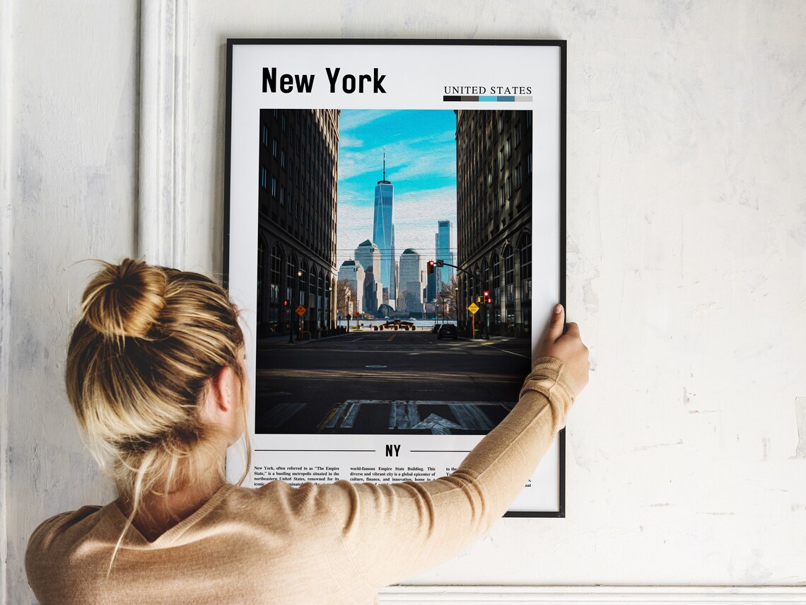 New York One World Trade Center Street View Photo Art Poster - Image 2