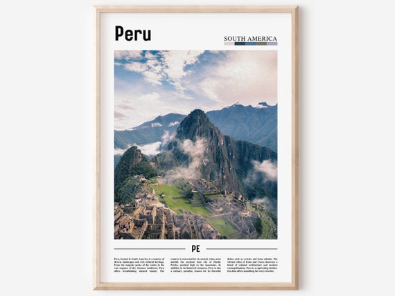 Peru Machu Picchu Ancient Andes Mountain Ruins Mist Photo Poster