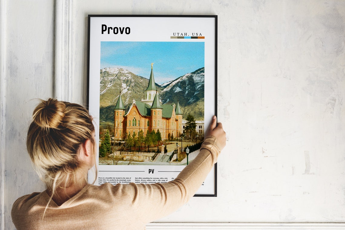 Provo Poster Provo Print Provo Wall Art United States Photo United States Poster United States Print Travel Poster - Image 2