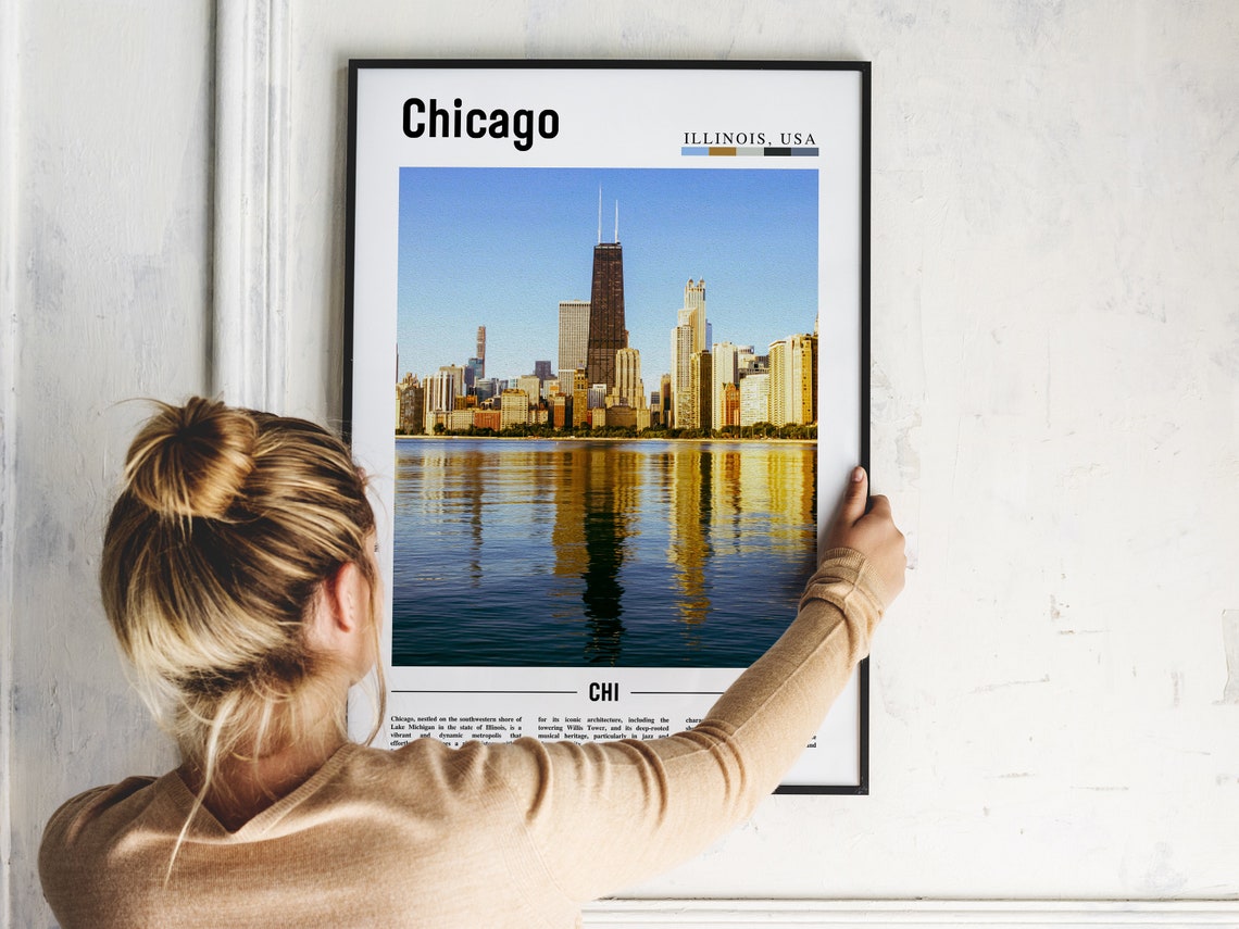 Chicago Print Chicago Poster Chicago Wall Art United States Photo United States Poster United States Print - Image 2