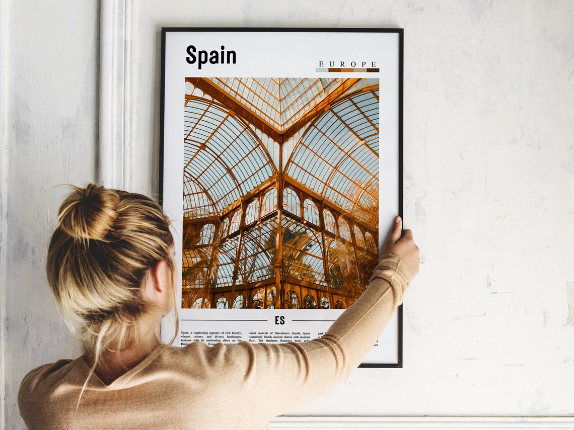 Spain Poster Spain Print Spain Wall Art Spain Photo Spain Art Print Spain Art Minimal Travel Poster Travel Print - Image 2