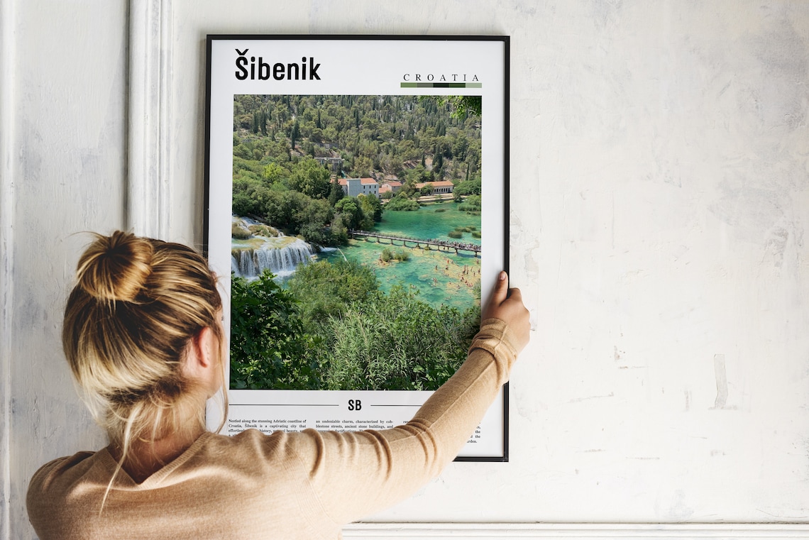 Sibenik Croatia Travel Photography Poster Waterfall River Park - Image 2