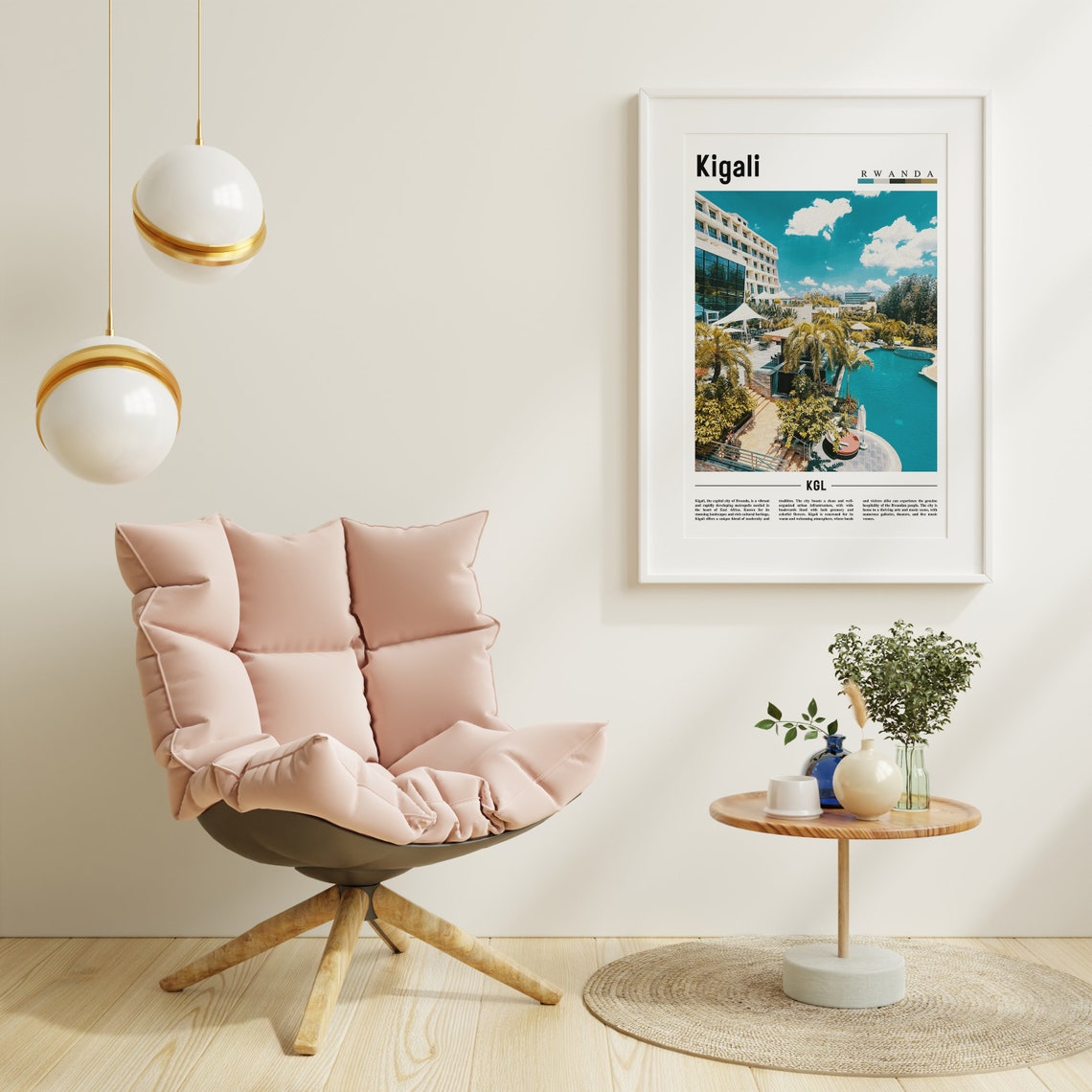 Kigali Rwanda City Guide Travel Poster with Descriptive Text Artwork - Image 3