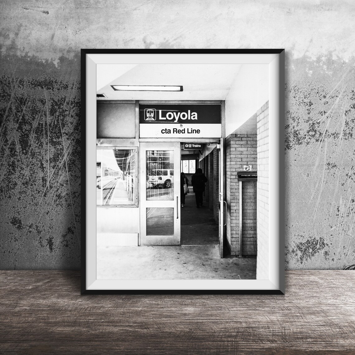 Loyola CTA Red Line Station Entrance Sign Chicago Photo Poster - Image 2