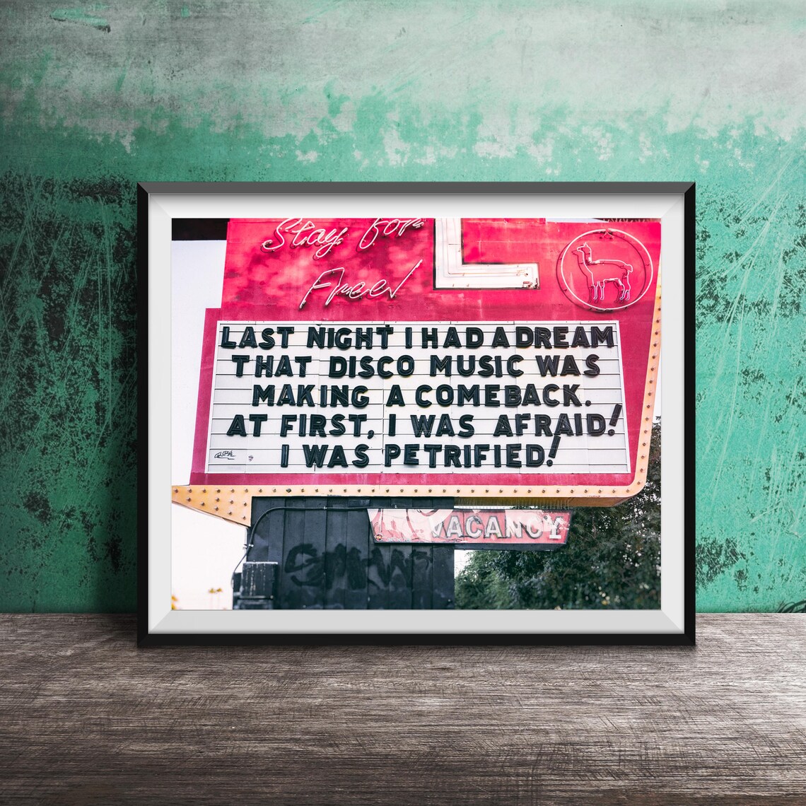 Disco Music Comeback Funny Marquee Quote Retro Photography Poster