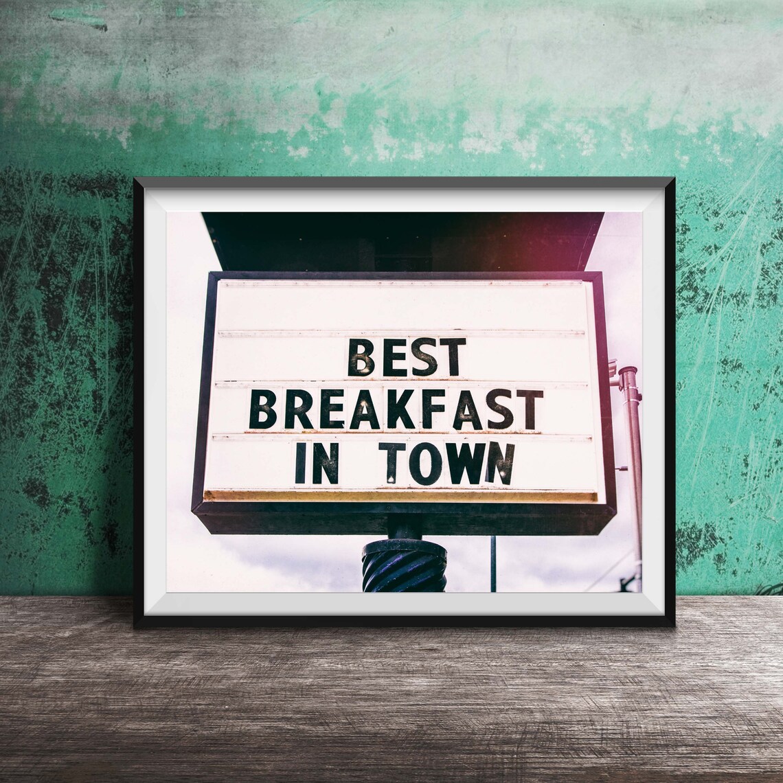 Best Breakfast In Town Photography Print, Modern Kitchen Decor