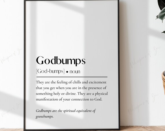 Godbumps Definition Faith Spiritual Divine Connection Gift Poster