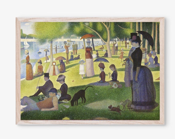 A Sunday On La Grande Jatte By Georges Seurat Vintage Wall Print French Art Birthday Gifts