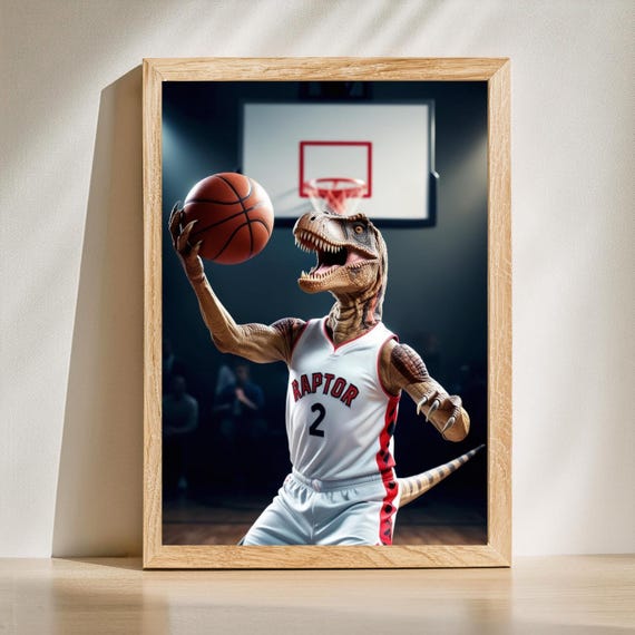 Basketball Playoff Raptor, Sports Season Art Print