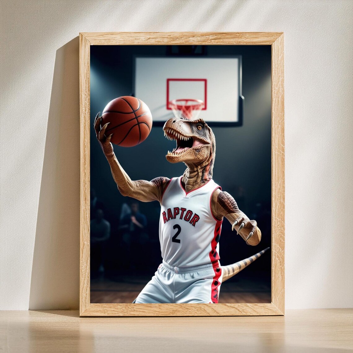 Basketball Playoff Raptor, Sports Season Art Print
