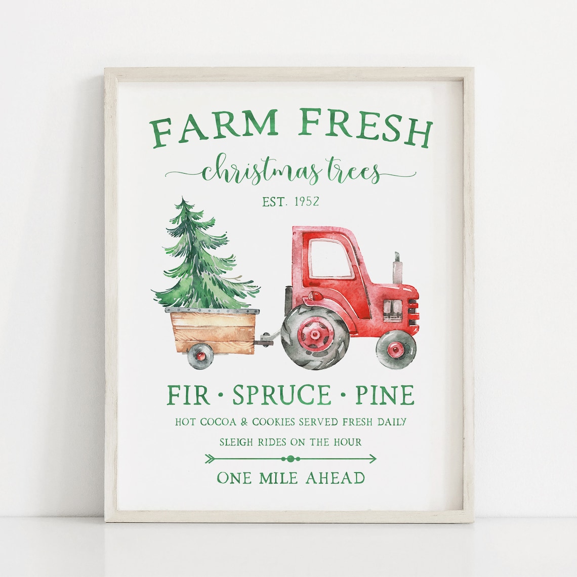 Farm Fresh Christmas Trees Vintage Holiday Art Print - Image 5