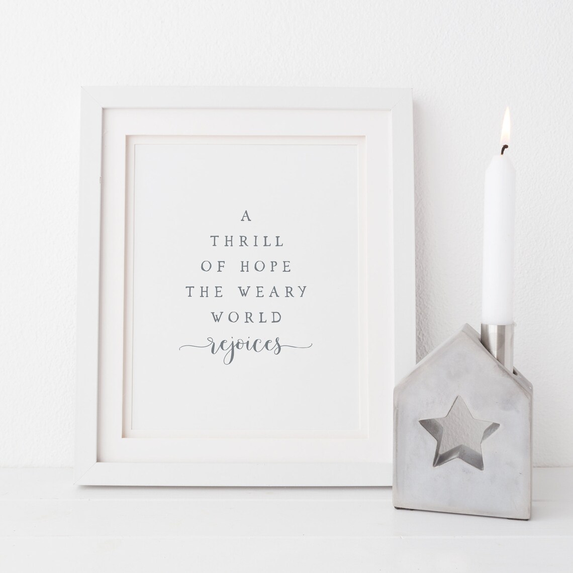 A Thrill Of Hope Christmas Holiday Art Print