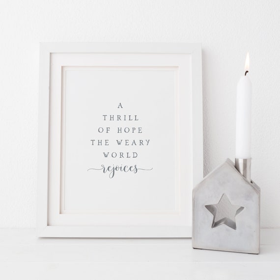 A Thrill Of Hope Christmas Holiday Art Print