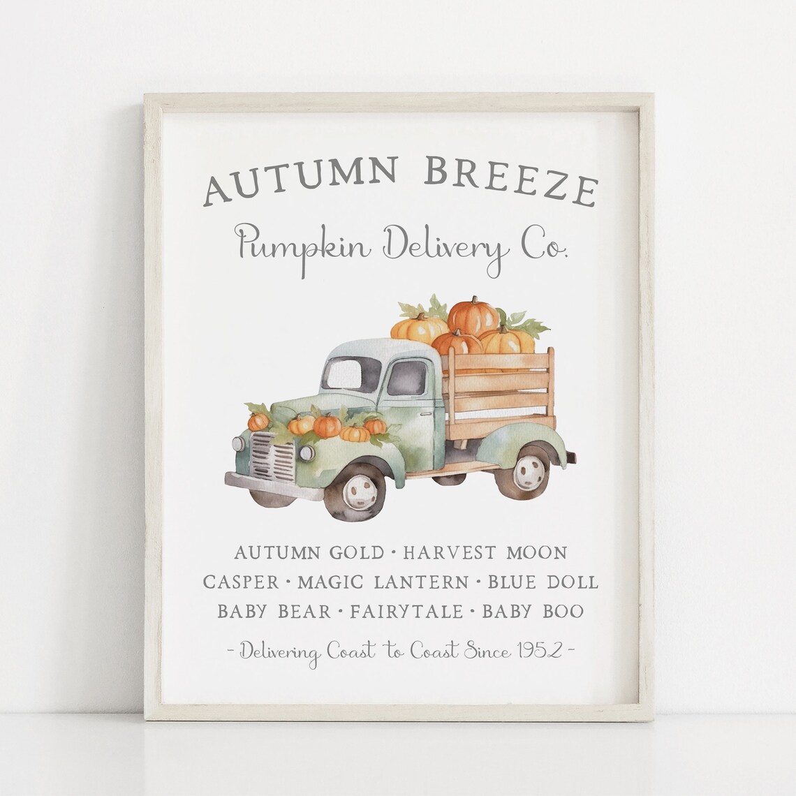 Nostalgic Fall Truck Pumpkin Delivery Art Print - Image 2