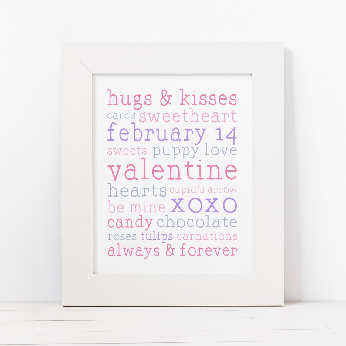 Valentine's Day Words Typography Art Print - Image 3