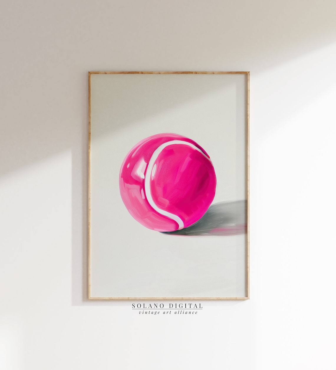 Tennis Ball Girl Maximalist Preppy Room Art Print