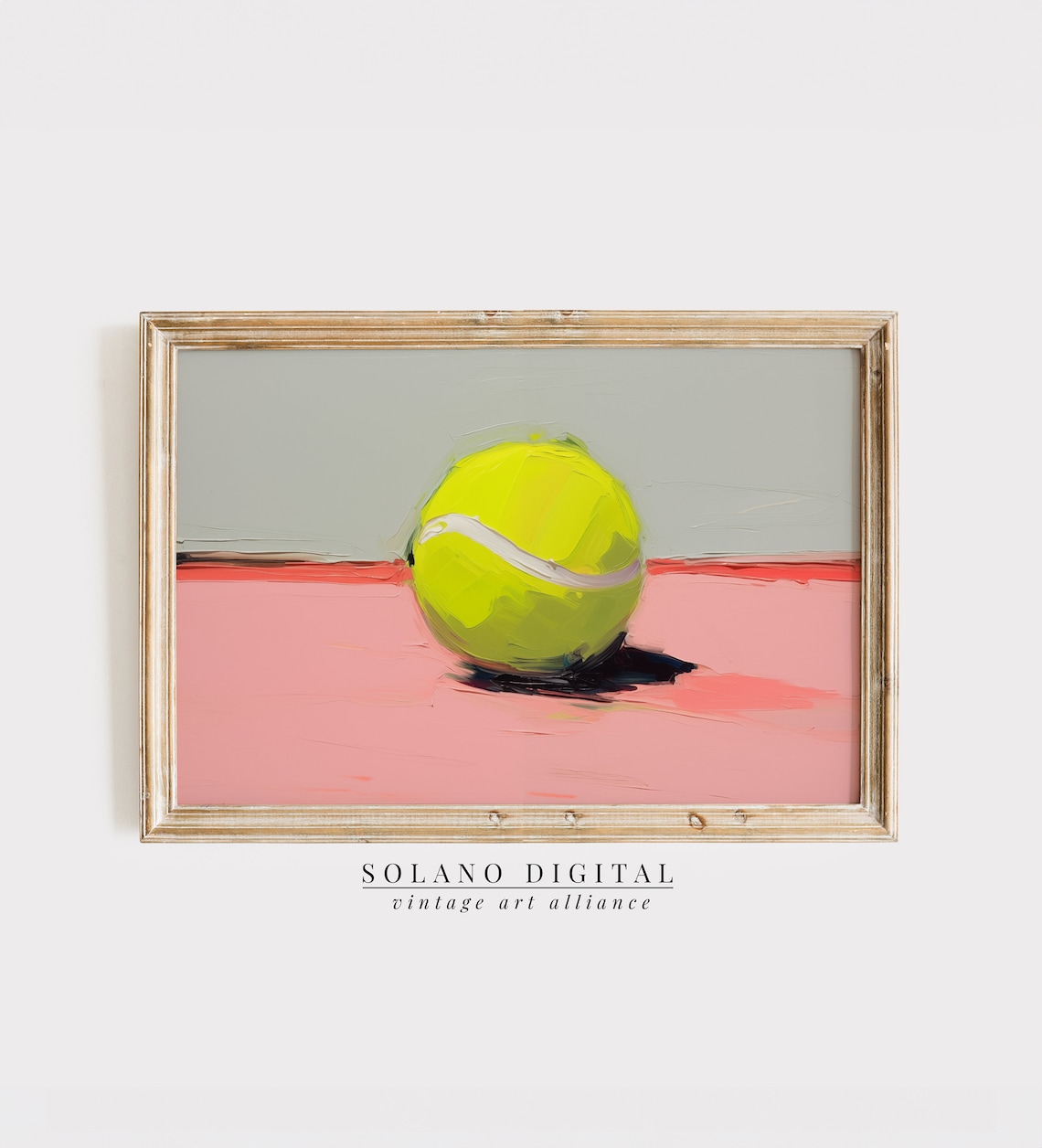 Tennis Ball Art Print, Pink Sport Player Gift