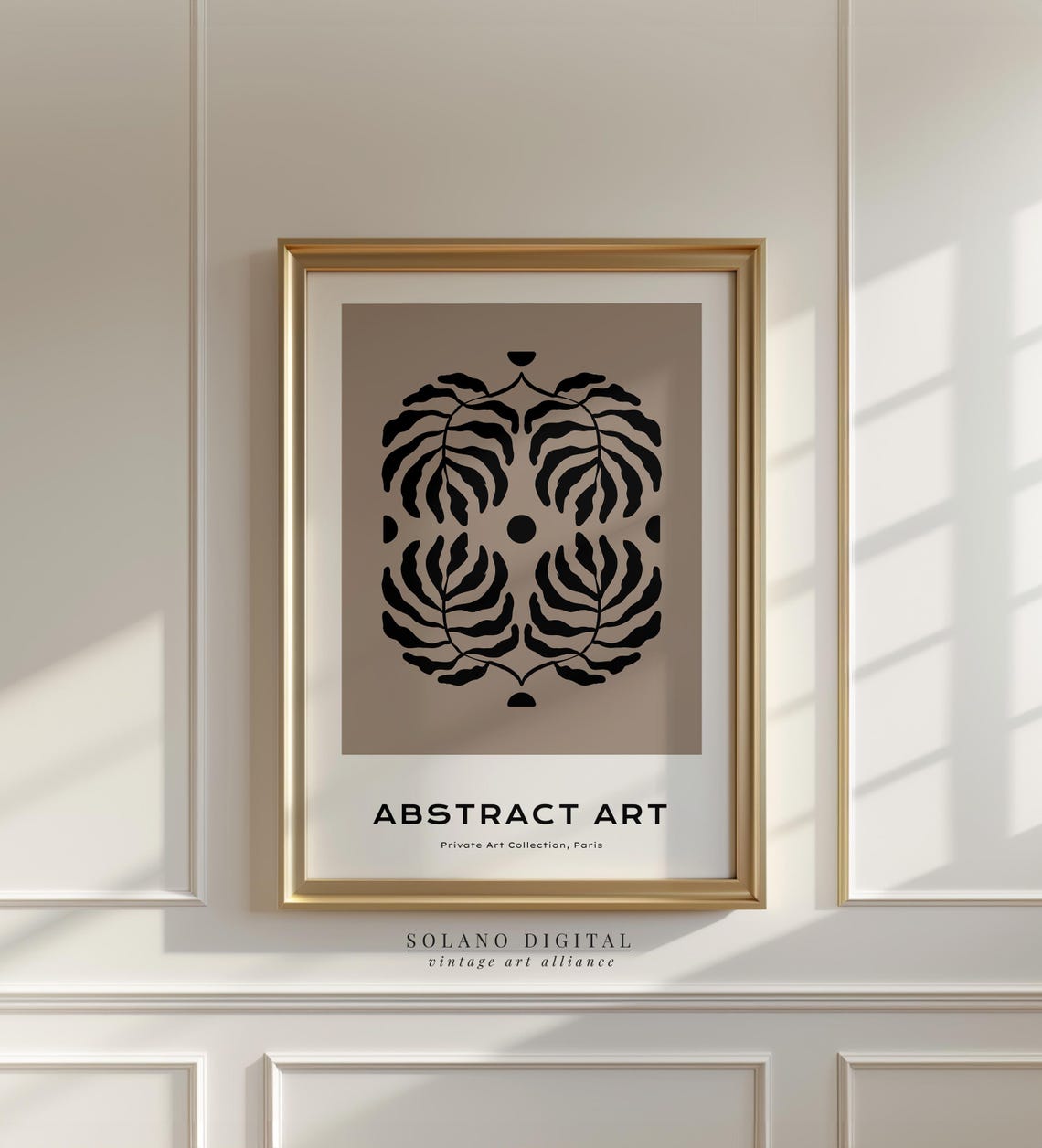 Modern Botanical Abstract Print Minimalist Leaf Pattern Wall Art Artwork Contemporary Poster