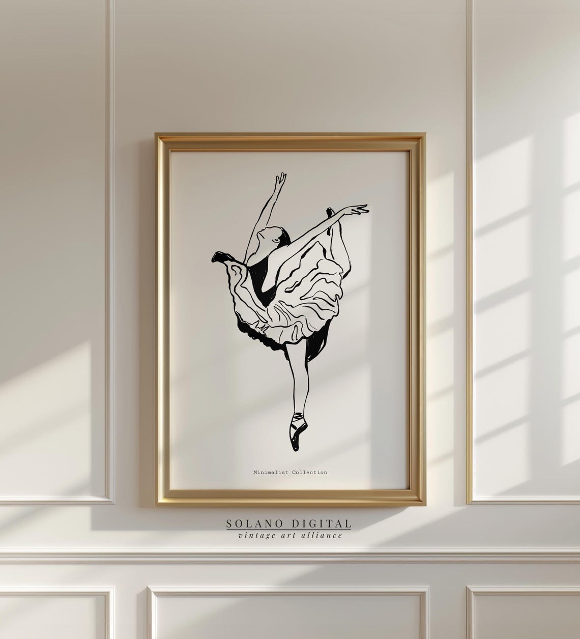 Ballet Dancer Line Art Minimalist Black And White Ballerina Poster