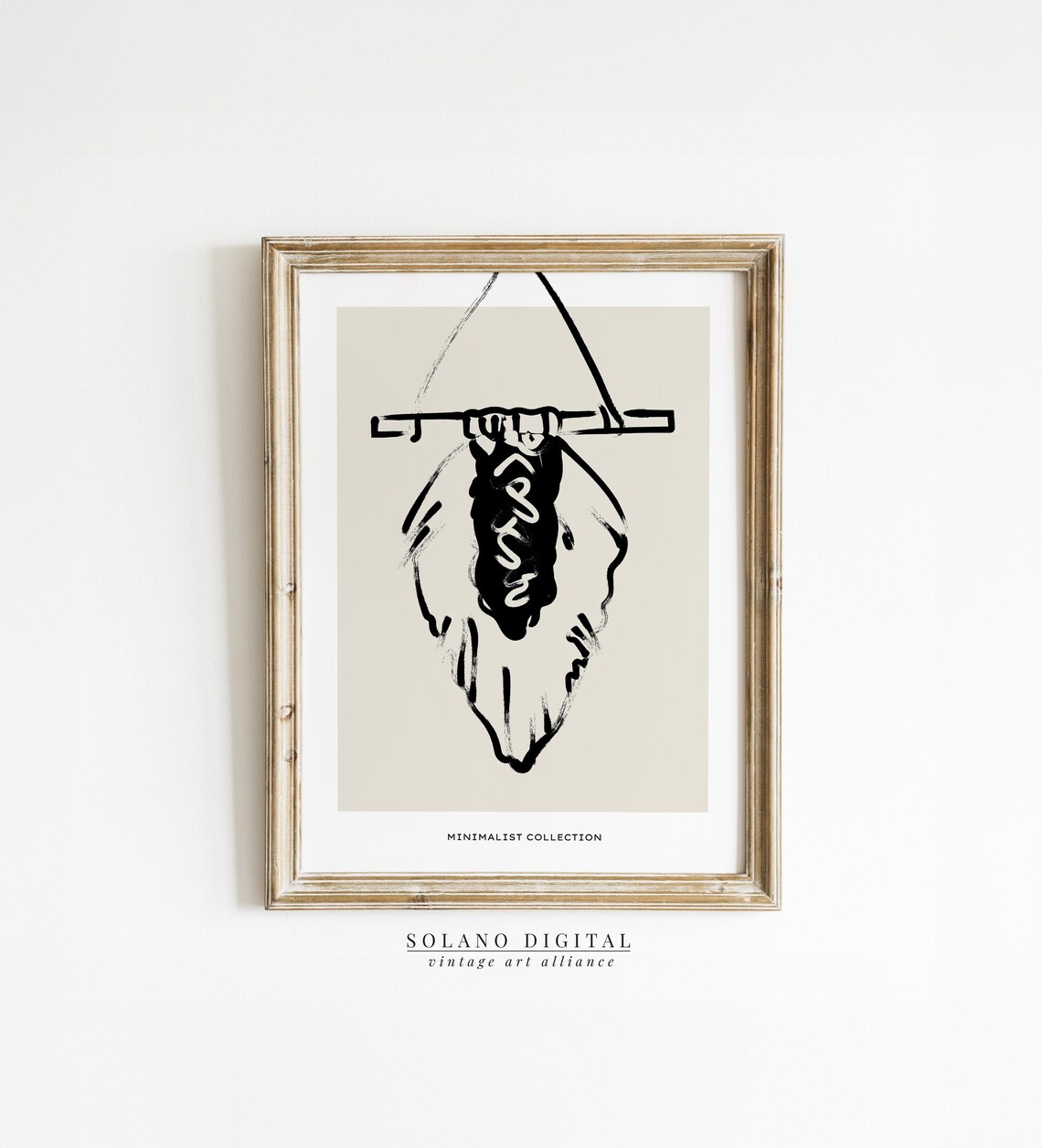 Minimalist Wall Hanging Print Modern Black And White Boho Decor Abstract Tapestry Illustration