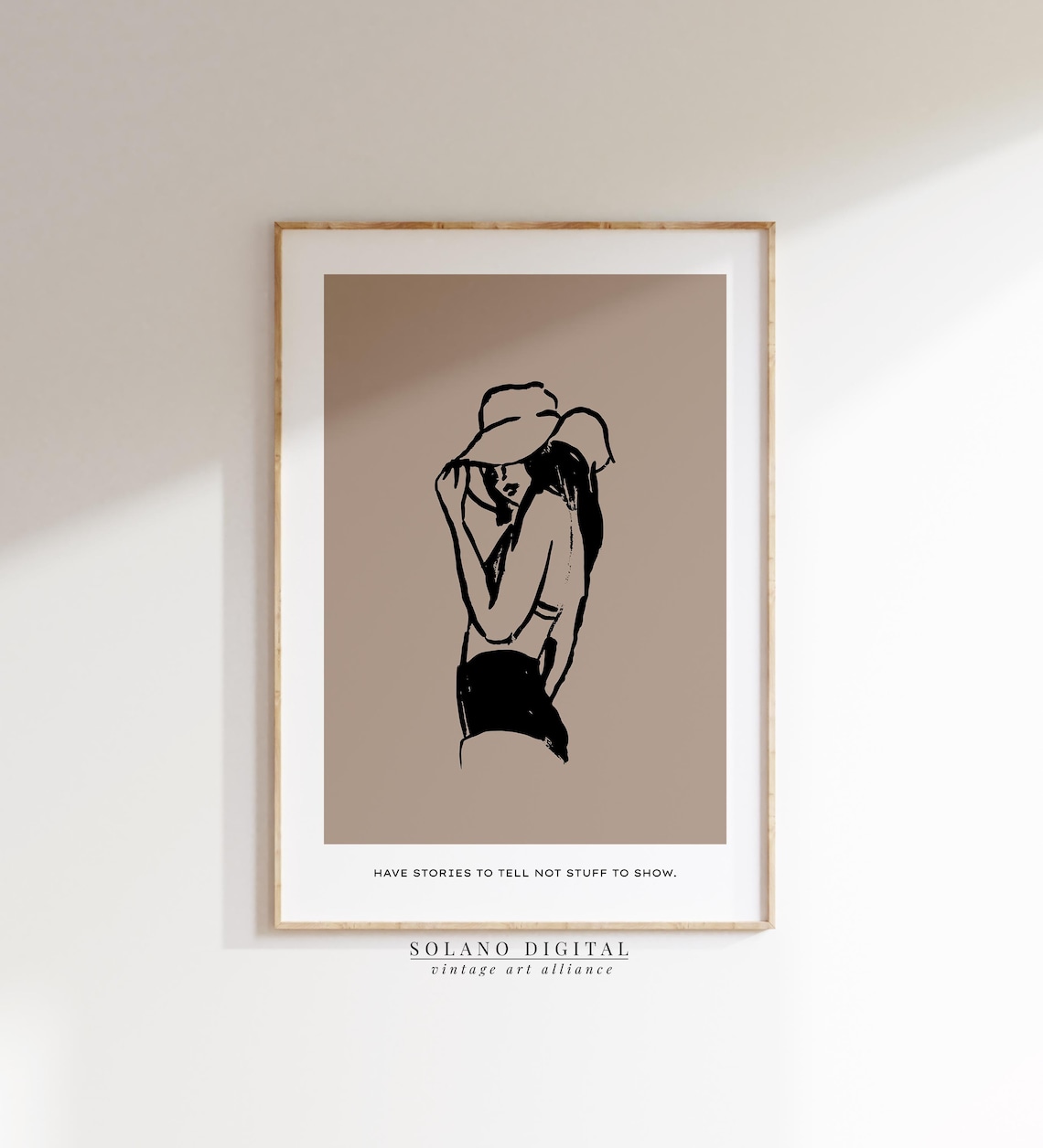 Have Stories To Tell Woman In Cowboy Hat Inspirational Sketch Poster