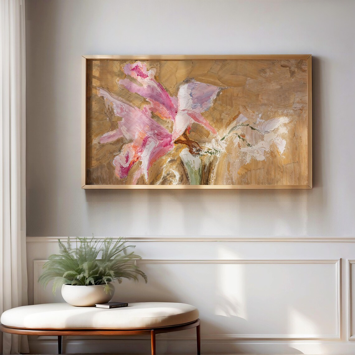 Orchid Flower Vintage Painting Art Print - Image 2
