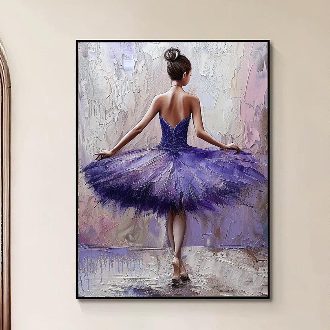Original Dancer Painting Ballerina Fine Art Ballerina Oil Painting Ballet Wall Decor Original Ballerina Painting Modern Home Decor - Image 4