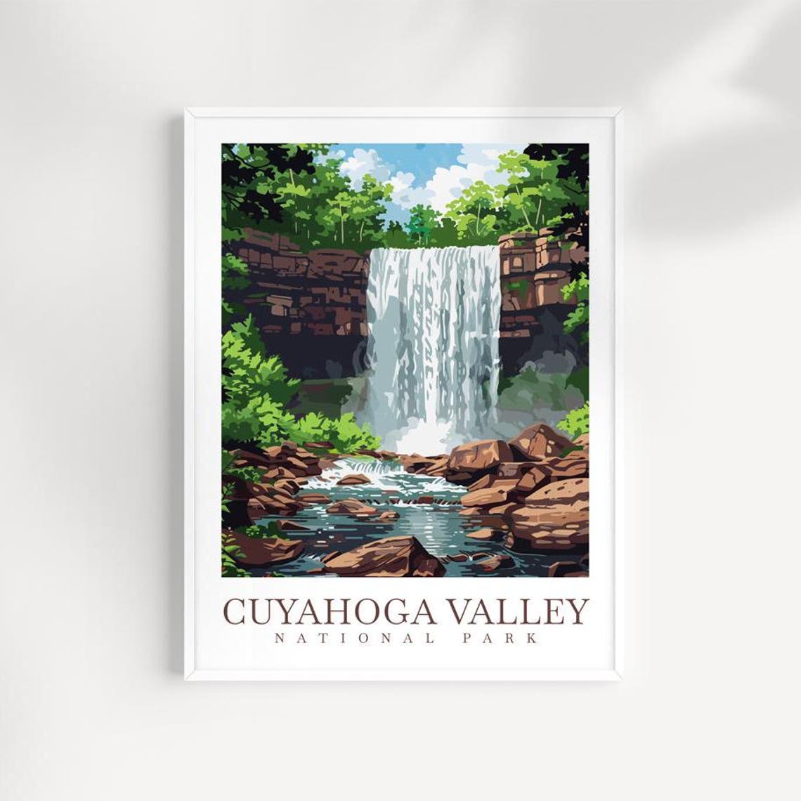 Cuyahoga Valley National Park Ohio Waterfall Forest Art Print