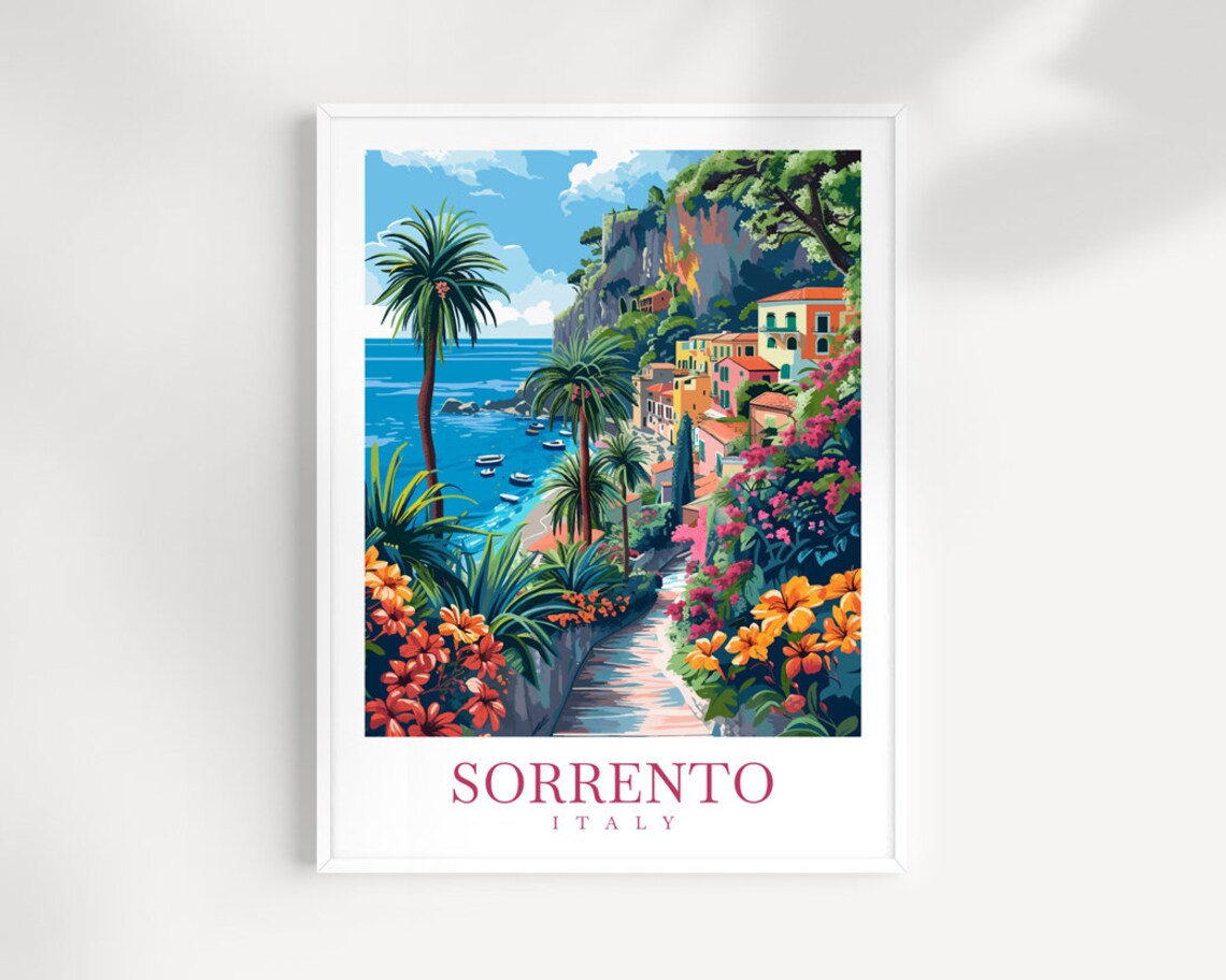 Sorrento Travel Print Wall Art Italy Wall Hanging Home Dcor Sorrento Gift Art Lovers Italy Art Lover Gift Sorrento Print Sorrento Art