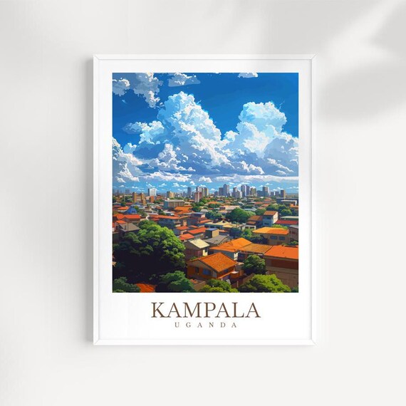 Kampala Travel Print Uganda Wall Art Kampala Wall Hanging Kampala Home Dcor Gift Art Lovers Kampala Art Print Africa Art