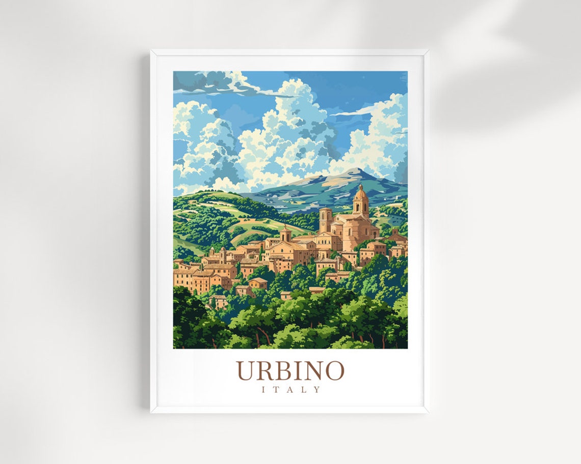 Urbino Travel Print Wall Art Italy Wall Hanging Home Dcor Urbino Gift Art Lovers Italy Art Lover Gift Urbino Print Urbino Italy Wall Print