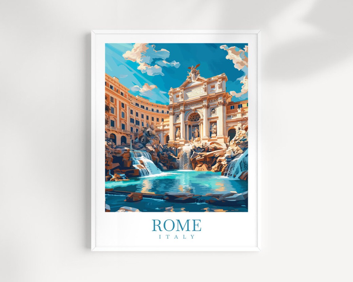 Rome Travel Print, Italy Travel Poster Art